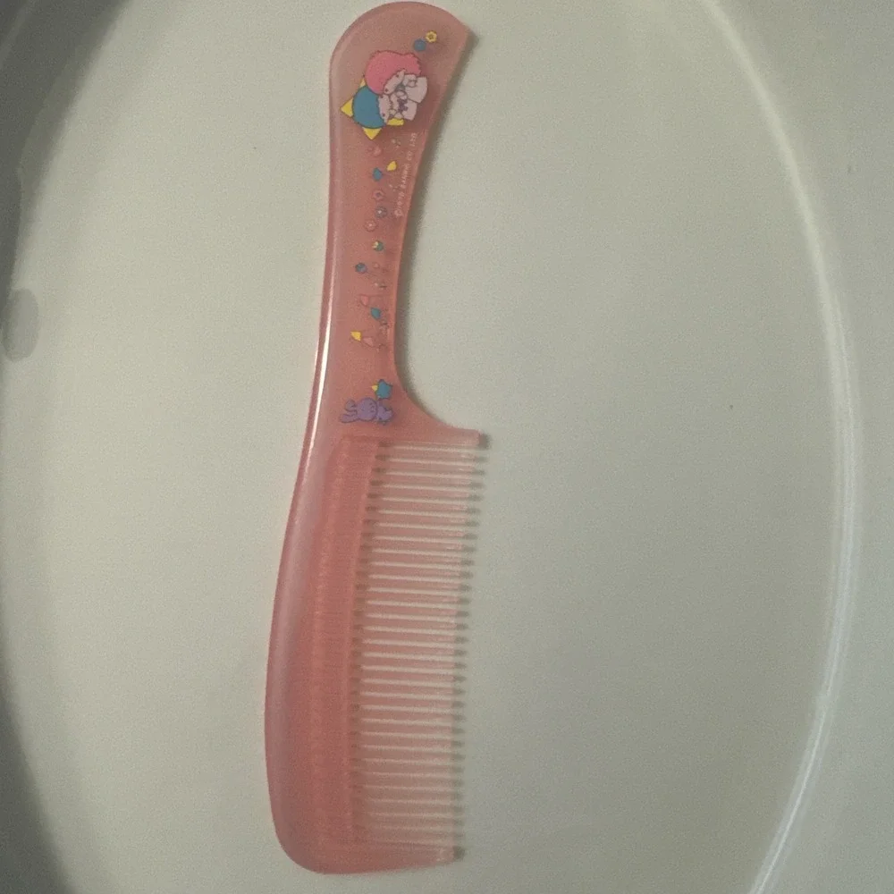 Sanrio Little Twin Stars Retro hair Comb Vintage Rare 70's 1976 PINK Collectible
